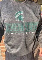 Colosseum Michigan State Spartans Mens Charcoal Cam Long Sleeve Sweatshirt