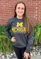 Colosseum Michigan Wolverines Mens Charcoal Cam Long Sleeve Sweatshirt