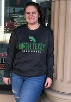 Colosseum North Texas Mean Green Mens Charcoal Cam Long Sleeve Sweatshirt