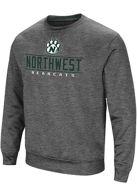 Colosseum Northwest Missouri State Bearcats Mens Charcoal Cam Long Sleeve Sweatshirt