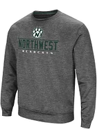 Colosseum Northwest Missouri State Bearcats Mens Charcoal Cam Long Sleeve Sweatshirt