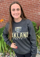 Colosseum Oakland University Golden Grizzlies Mens Charcoal Cam Long Sleeve Sweatshirt