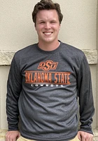 Colosseum Oklahoma State Cowboys Mens Charcoal Cam Long Sleeve Sweatshirt