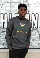 Colosseum Wayne State Warriors Mens Charcoal Cam Long Sleeve Sweatshirt
