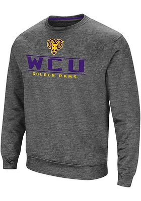 Colosseum West Chester Golden Rams Mens Charcoal Cam Long Sleeve Sweatshirt