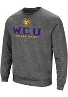 Colosseum West Chester Golden Rams Mens Charcoal Cam Long Sleeve Sweatshirt
