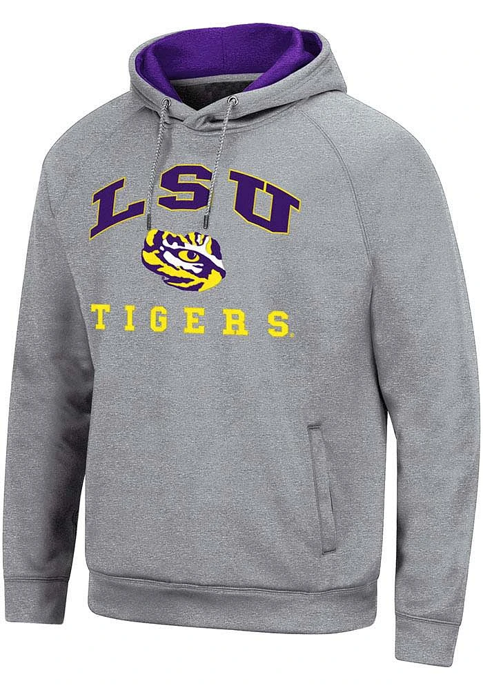 Colosseum LSU Tigers Mens Grey Tua Hood