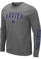 Colosseum Xavier Musketeers Charcoal Barkley Long Sleeve T Shirt