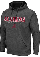 Colosseum Alabama Crimson Tide Mens Grey Heather Long Sleeve Hoodie