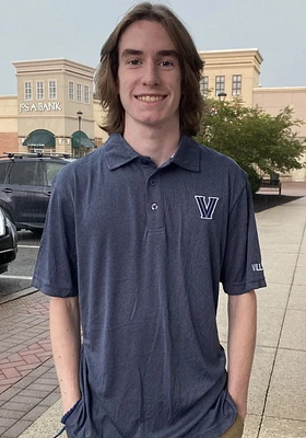 Colosseum Villanova Wildcats Mens Navy Blue Axis Short Sleeve Polo