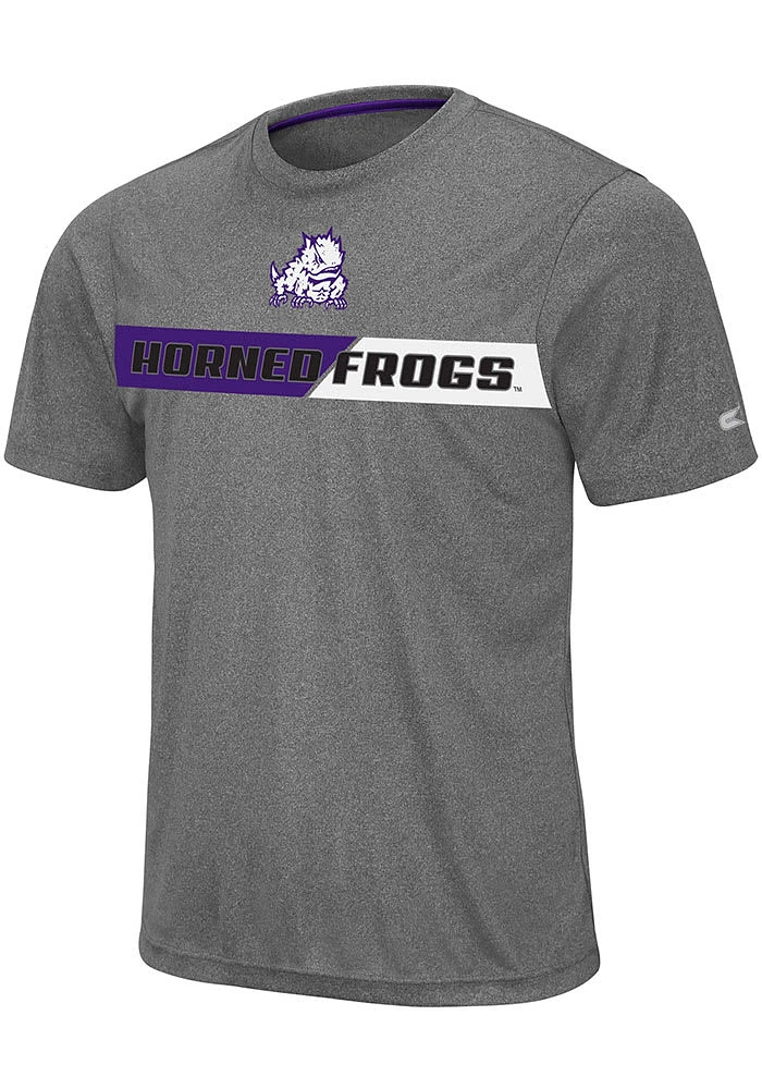 Colosseum TCU Horned Frogs Grey Bait Short Sleeve T Shirt