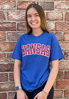 Colosseum Kansas Jayhawks Blue Dual Blend Short Sleeve T Shirt