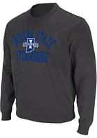 Colosseum Indiana State Sycamores Mens Black Stadium Number One Long Sleeve Crew Sweatshirt