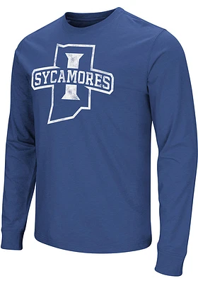 Colosseum Indiana State Sycamores Playbook Distressed Logo Long Sleeve T Shirt