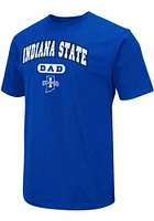 Colosseum Indiana State Sycamores Blue Dad Pill Short Sleeve T Shirt