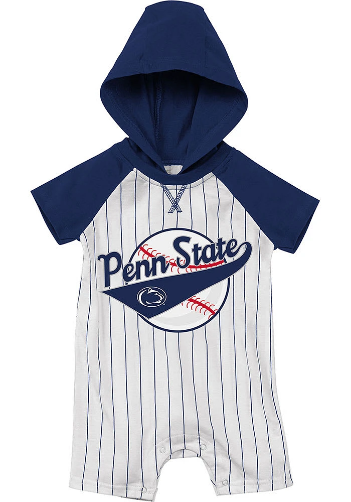 Colosseum Penn State Nittany Lions Baby White Flinstone Short Sleeve One Piece