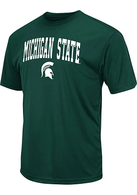Colosseum Michigan State Spartans Green Arched Mascot Short Sleeve T Shirt