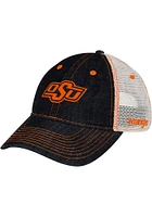 Wrangler Oklahoma State Cowboys Trucker Adjustable Hat - Blue