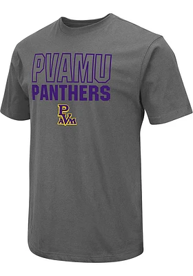 Colosseum Prairie View A&M Panthers Charcoal Field Flat Name Mascot Short Sleeve T Shirt