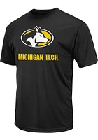 Colosseum Michigan Tech Huskies Black Name Drop Short Sleeve T Shirt