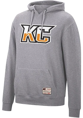 Colosseum Kansas City Mavericks Mens Grey Authentic Design Long Sleeve Hoodie