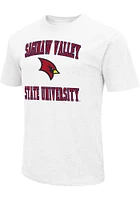 Colosseum Saginaw Valley State Cardinals White Number One Design Short Sleeve T Shirt