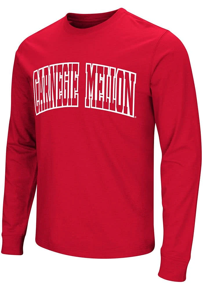 Colosseum Carnegie Mellon Tartans Red Arch Name Long Sleeve T Shirt