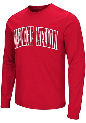 Colosseum Carnegie Mellon Tartans Red Arch Name Long Sleeve T Shirt
