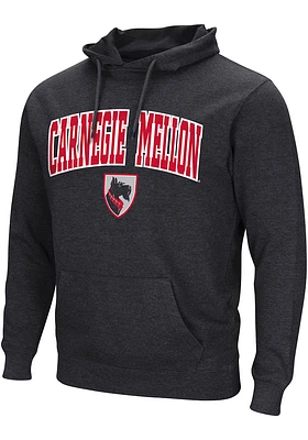 Colosseum Carnegie Mellon Tartans Mens Black Arch Mascot Long Sleeve Hoodie
