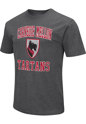 Colosseum Carnegie Mellon Tartans Charcoal Number One Design Short Sleeve T Shirt