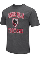 Colosseum Carnegie Mellon Tartans Charcoal Number One Design Short Sleeve T Shirt