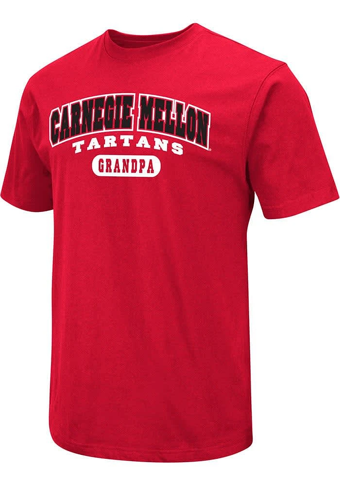 Colosseum Carnegie Mellon Tartans Red Pill Dad Short Sleeve T Shirt