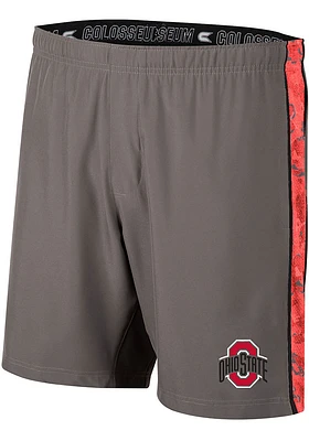 Colosseum Ohio State Buckeyes Mens Charcoal Tugg Shorts