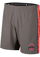 Colosseum Ohio State Buckeyes Mens Charcoal Tugg Shorts