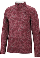 Colosseum Missouri State Bears Mens Maroon Tivo Camo Long Sleeve Qtr Zip Pullover