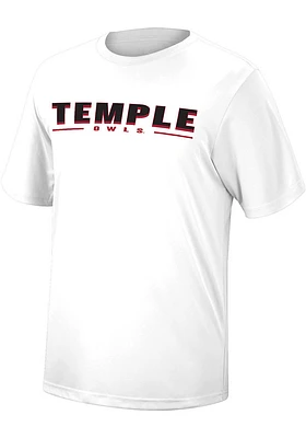 Colosseum Temple Owls White Four Leaf Short Sleeve T Shirt