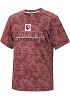 Colosseum Indiana Hoosiers Cardinal Pyrotechnics Camo Short Sleeve T Shirt