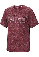 Colosseum Missouri State Bears Maroon Pyrotechnics Camo Short Sleeve T Shirt