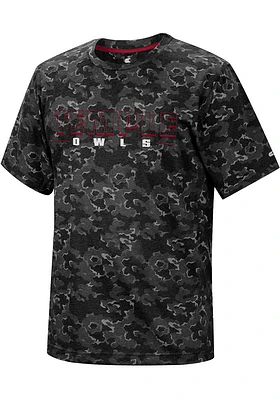 Colosseum Temple Owls Black Pyrotechnics Camo Short Sleeve T Shirt