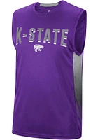 Colosseum K-State Wildcats Mens Purple Hollywood Short Sleeve Tank Top