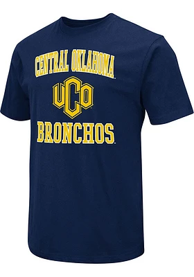 Colosseum Central Oklahoma Bronchos Navy Blue Field Number One Short Sleeve T Shirt