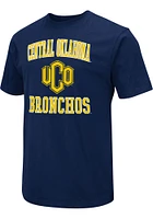 Colosseum Central Oklahoma Bronchos Navy Blue Field Number One Short Sleeve T Shirt