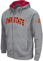 Colosseum Iowa State Cyclones Mens Grey Henry Fleece Long Sleeve Full Zip Jacket