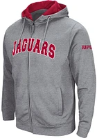 Colosseum IUPUI Jaguars Mens Grey Henry Fleece Long Sleeve Full Zip Jacket