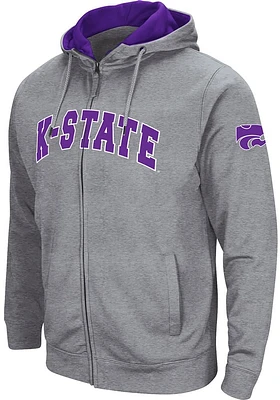Colosseum K-State Wildcats Mens Henry Fleece Long Sleeve Full Zip Jacket