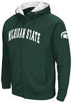 Colosseum Michigan State Spartans Mens Henry Fleece Long Sleeve Full Zip Jacket