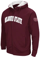 Colosseum Missouri State Bears Mens Maroon Henry Fleece Long Sleeve Full Zip Jacket