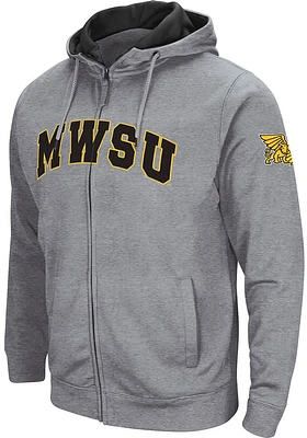 Colosseum Missouri Western Griffons Mens Grey Henry Fleece Long Sleeve Full Zip Jacket