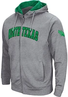 Colosseum North Texas Mean Green Mens Grey Henry Fleece Long Sleeve Full Zip Jacket