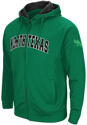Colosseum North Texas Mean Green Mens Kelly Henry Fleece Long Sleeve Full Zip Jacket